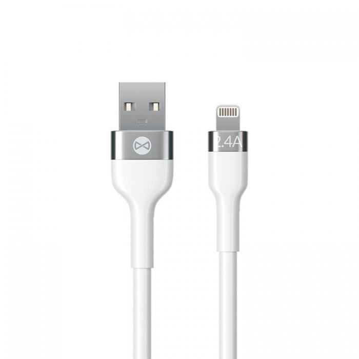 Forever - Forever Flexible USB-A till Lightning kabel 1m 2,4A - Vit