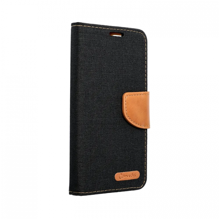 A-One Brand - iPhone 16 Plus Plnboksfodral Canvas - Svart