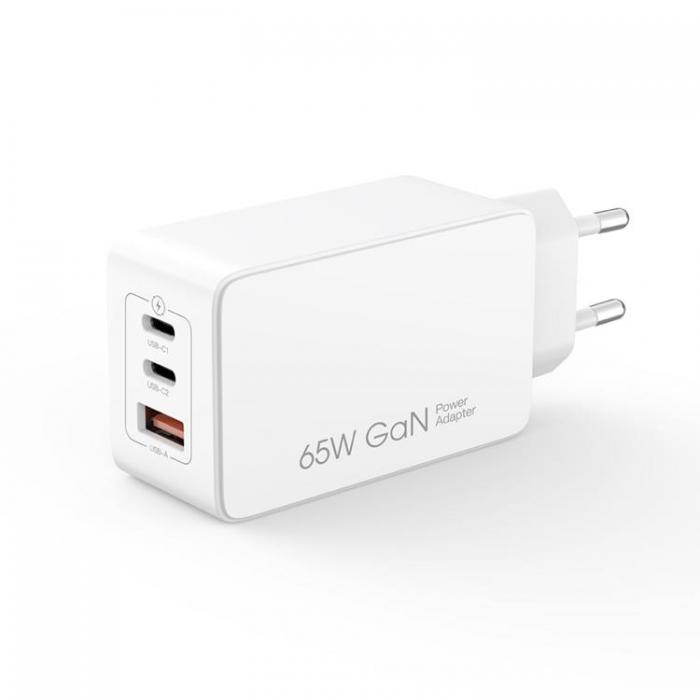 XO - XO Vggladdare USB/2x USB-C 65W med USB-C/USB-C Kabel PD QC 3A