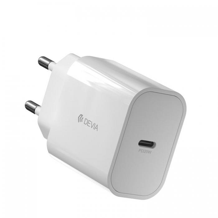 Devia - Devia Snabbladdare USB-C 20W PD Smart - Vit