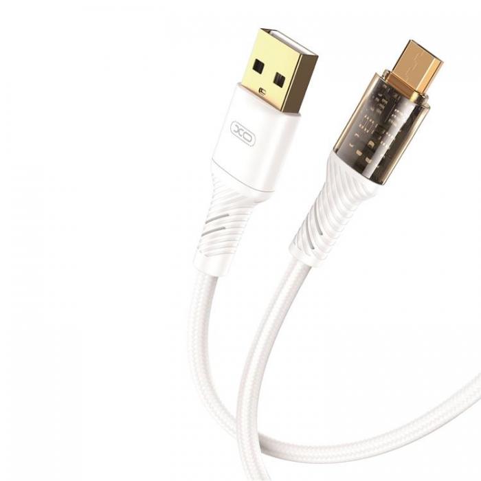 XO - XO USB Till MicroUSB 1m Kabel 2.4A NB229 - Vit