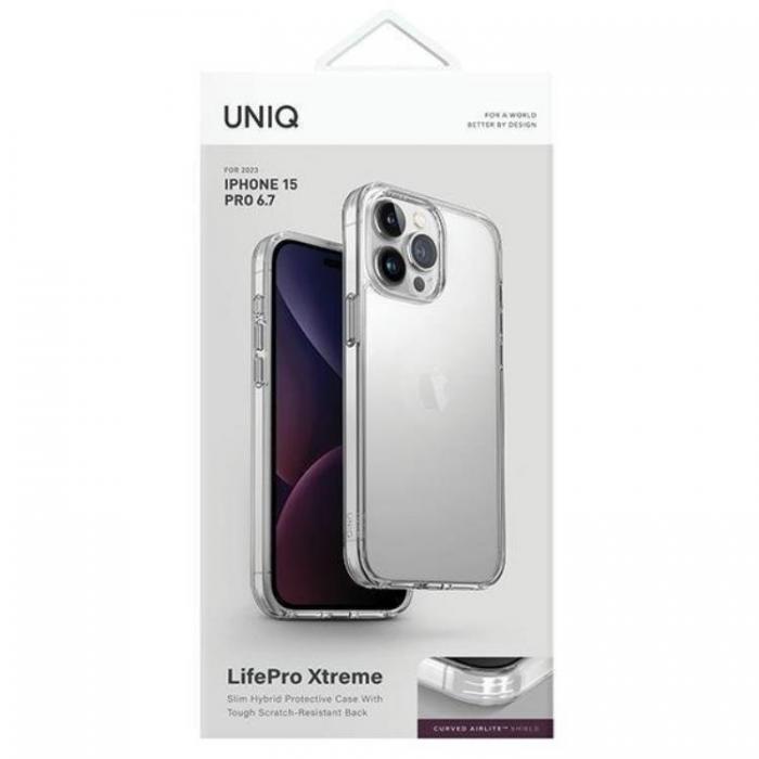 UNIQ - UNIQ iPhone 15 Pro Max Mobilskal Lifepro Xtreme - Crystal Clear