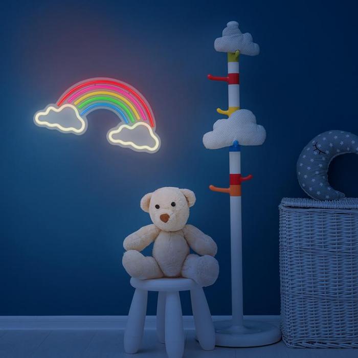 Forever Light - Forever Light LED Neon PLEXI RAINBOW ON CLOUDS - Flerfrgad