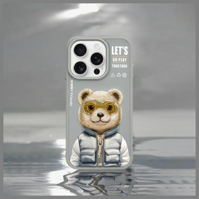 NIMMY - Nimmy iPhone 15 Pro Max Mobilskal Cool & Cute 2.0 Bear - Gr