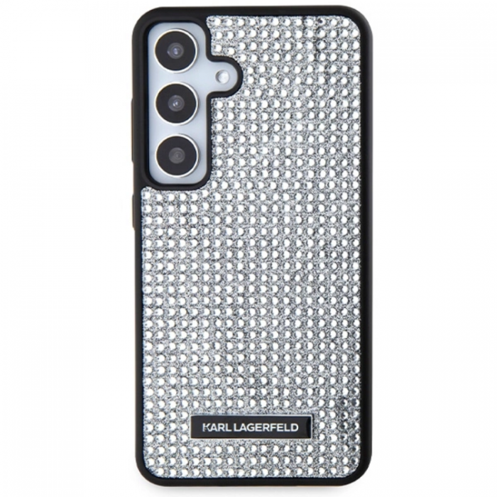 KARL LAGERFELD - KARL LAGERFELD Galaxy S24 Mobilskal Rhinestone Logo Metal Plate