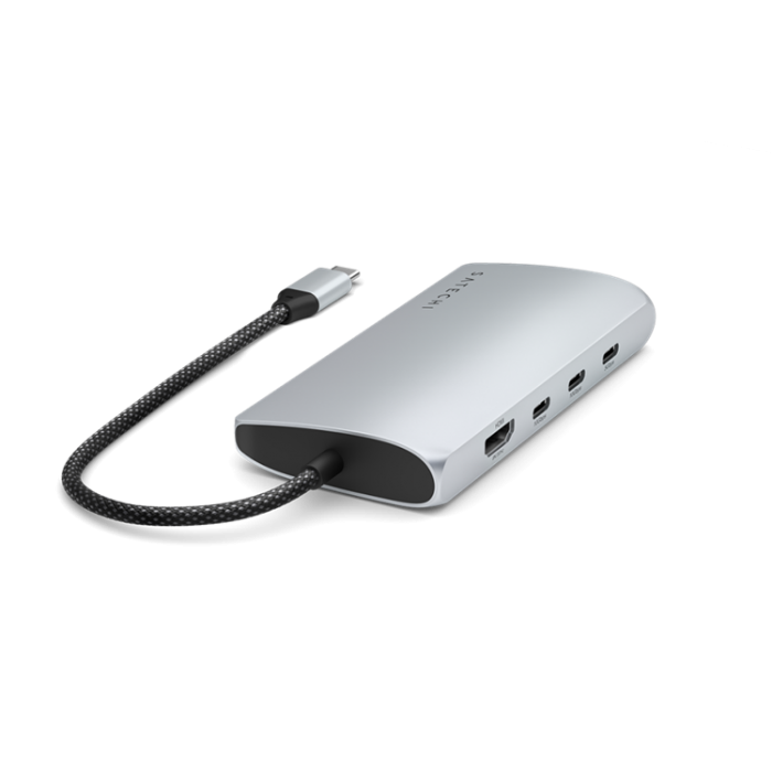 Satechi - Satechi USB-C Multiport HUB 8K med Ethernet V3 - Silver