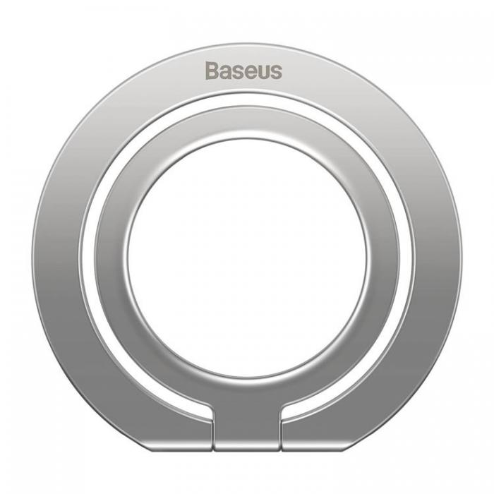 BASEUS - Baseus Halo Magnetisk Ringhllare Telefonstll - Silver