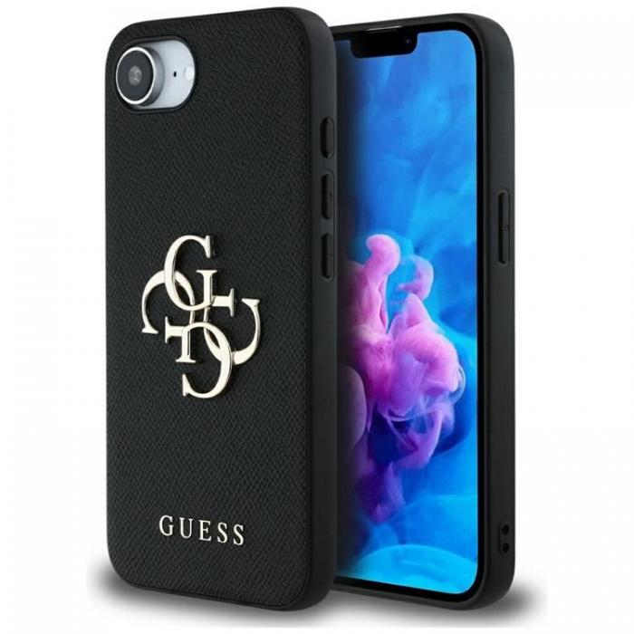 Guess - Guess iPhone 16e Mobilskal Grained Big 4G Small Classic Logo