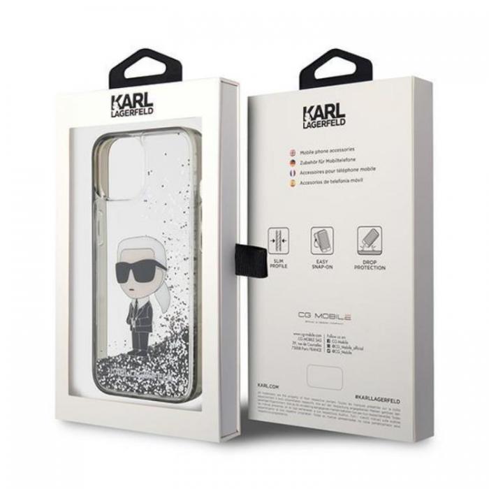 KARL LAGERFELD - Karl Lagerfeld iPhone 15 Mobilskal Liquid Glitter Ikonik