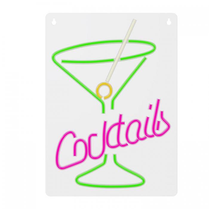 Forever Light - Forever Light LED Neon PLEXI COCKTAILS - Rosa/Grn