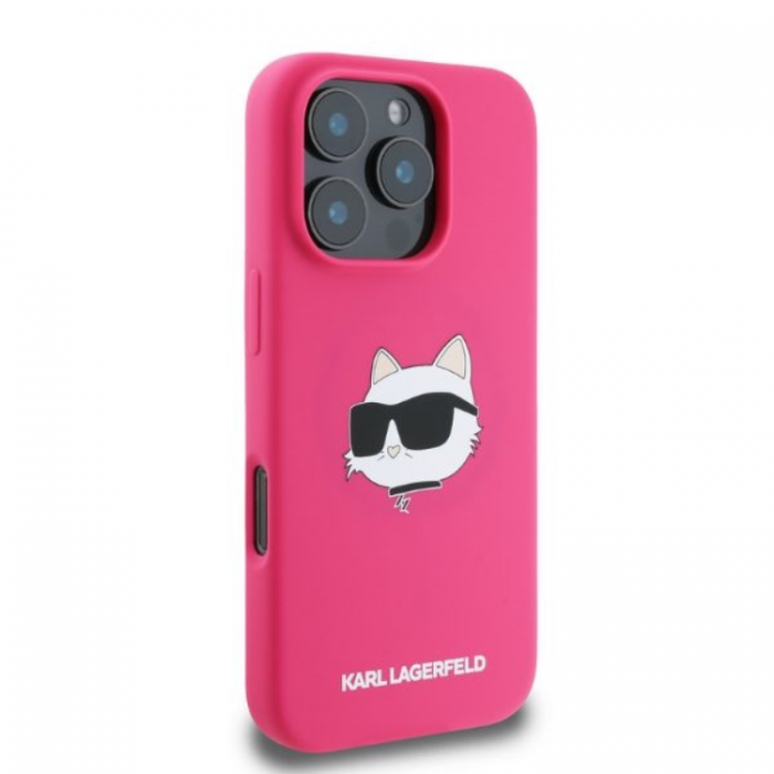 KARL LAGERFELD - KARL LAGERFELD iPhone 16 Pro Mobilskal Magsafe Choupette Head