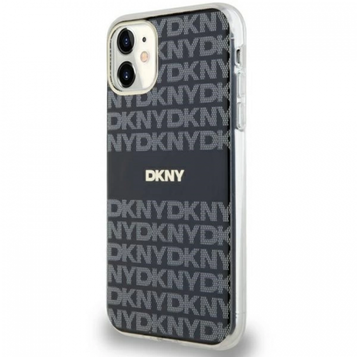 DKNY - DKNY iPhone 11/XR Mobilskal Magsafe IML Mono & Stripe - Svart