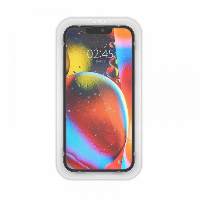 Spigen - [2-Pack] Spigen iPhone 16E Hrdat Glas Skrmskydd Alm FC - Svart