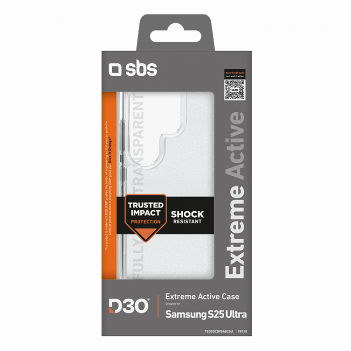 SBS - SBS Galaxy S25 Ultra Mobilskal D3O - Transparent