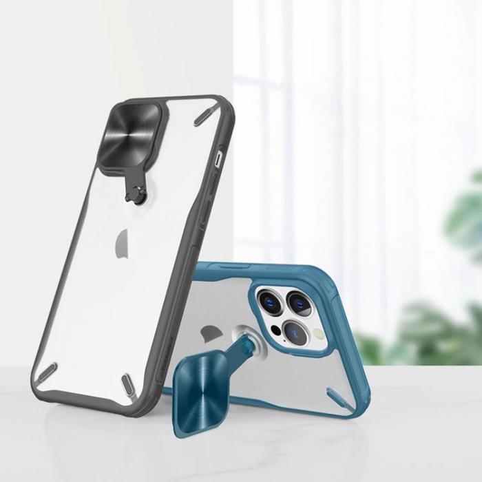 Nillkin - Nillkin Cyclops Foldable Stand Skal iPhone 13 Pro Max - Bl