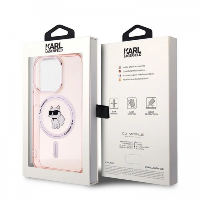 KARL LAGERFELD - Karl Lagerfeld iPhone 14 Pro Mobilskal MagSafe IML Choupette