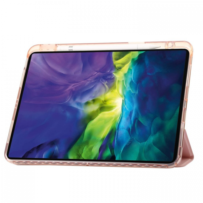 A-One Brand - iPad Pro 12.9 (2018/2020/2021/2022) Fodral Med Pennfack - Rosa