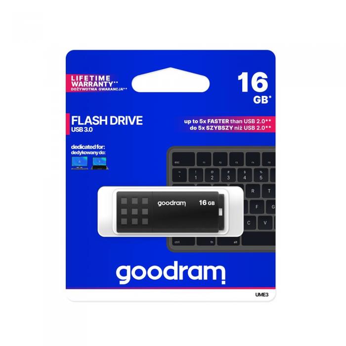 Goodram - Goodram 16GB USB 3.0 Minne Svart