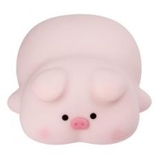 A-One Brand - LED Nattlampa Tryck Pig Art Deco - Rosa