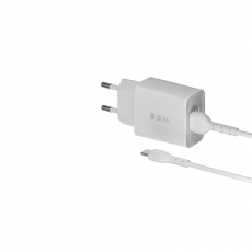 Devia - Devia Väggladdare 2xUSB 2.4A Smart + USB-C Kabel 1m - Vit