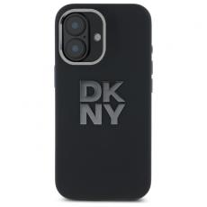 DKNY - DKNY iPhone 16 Mobilskal Liquid Silikon Metall Logo - Svart