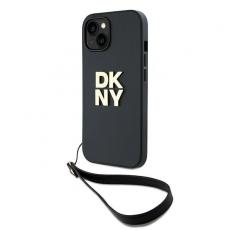 DKNY - DKNY iPhone 15 Plus Mobilskal Wrist Strap Stock Logo - Svart