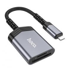 Hoco - HOCO card reader 2in1 Lightning UA25 gray