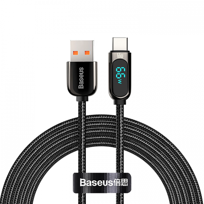 BASEUS - BASEUS USB-C till USB-A kabel 66W 1m Display Snabb