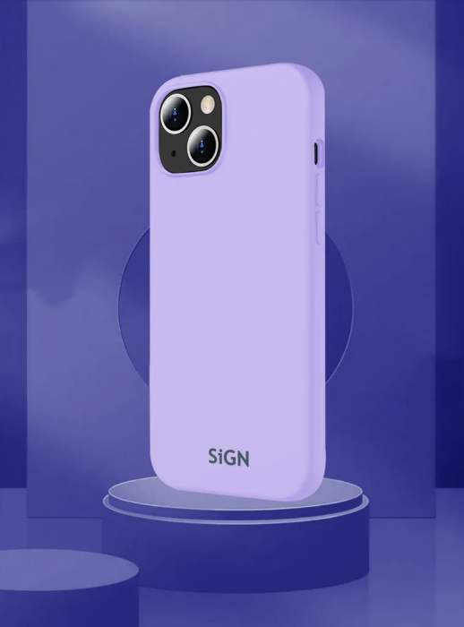 SiGN - SiGN iPhone 15 Mobilskal Liquid Silikon - Lavender