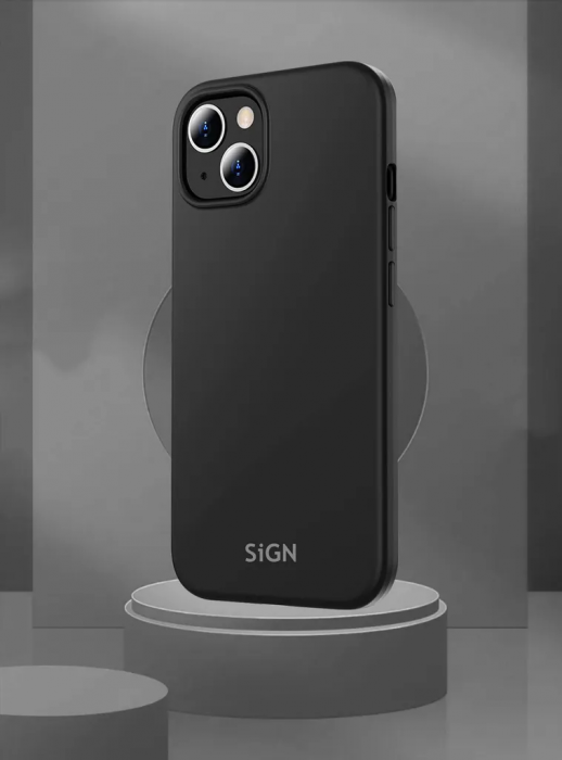 SiGN - SiGN iPhone 15 Mobilskal Liquid Silikon - Svart