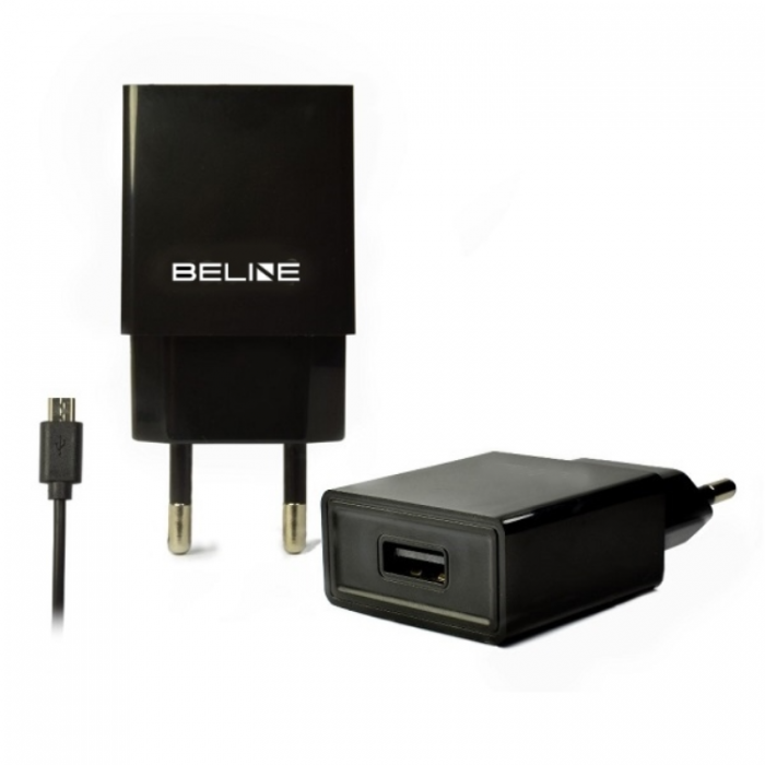 Beline - Beline Vggladdare USB-A Med Micro-USB Kabel - Svart