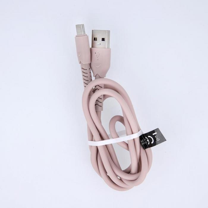 Maxlife - Maxlife USB-C till USB-A kabel 1m 3A MXUC-04 - Rosa