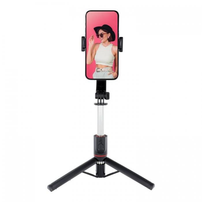 A-One Brand - Combo Selfiestick med Tripod och fjrrkontroll Bluetooth SSTR-13 - Svart