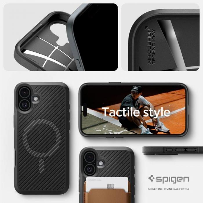 Spigen - Spigen iPhone 16 Mobilskal MagSafe Core Armor - Matte Svart