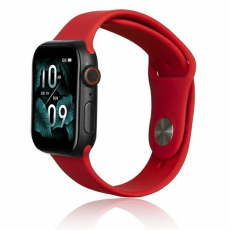 Beline - Beline Apple Watch (42/44/45/49mm) Armband Silikon - Röd