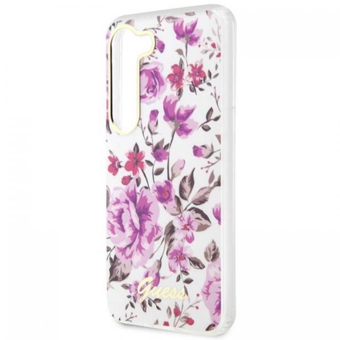 Guess - Guess Galaxy S23 Plus Mobilskal Flower Collection - Vit