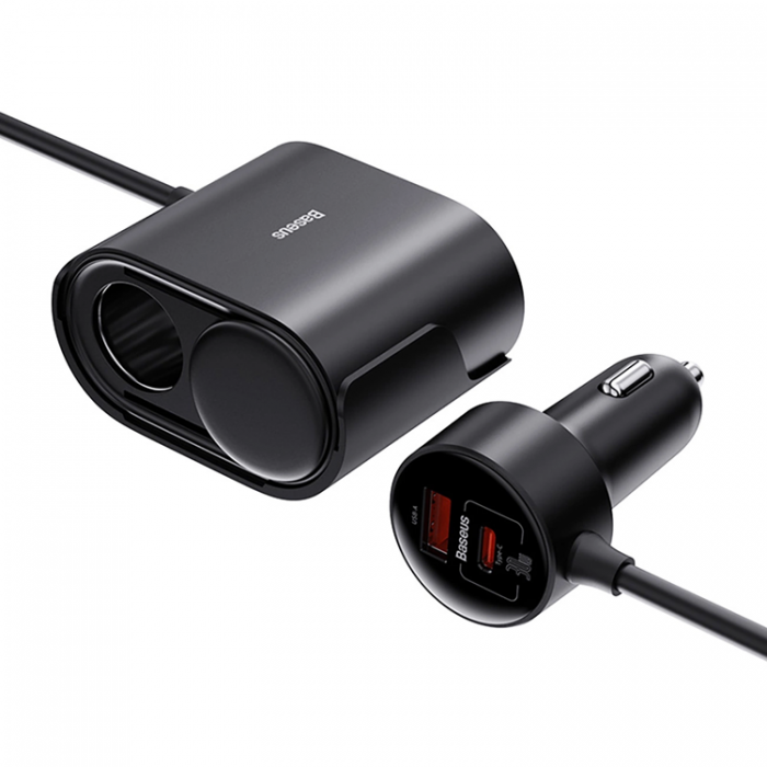 BASEUS - Baseus Billaddare High Efficiency Pro med USB-A USB-C 30W