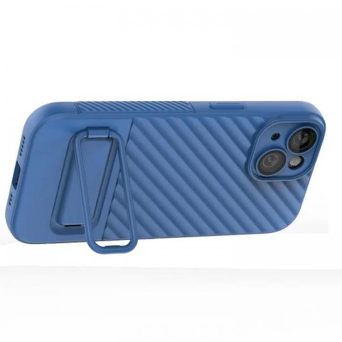 Taltech - iPhone 15 Mobilskal Kickstand TPU - Ljusbl