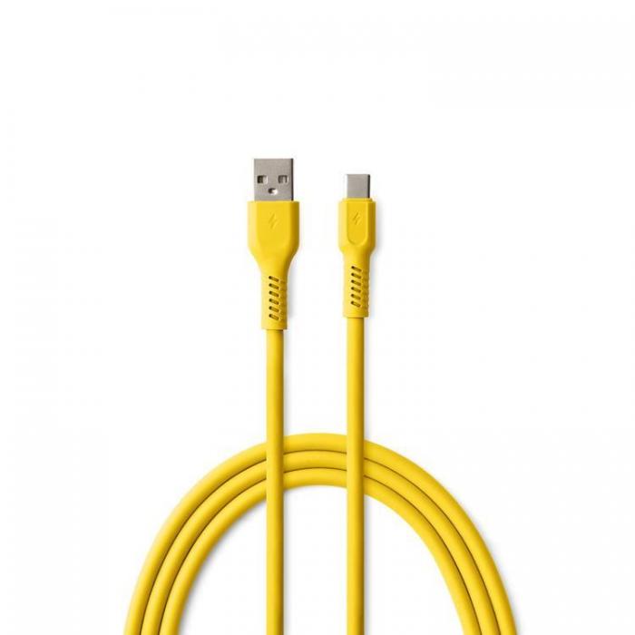 Colorum - Colorum USB-A till USB-C Kabel 1.8m 3A - Gul