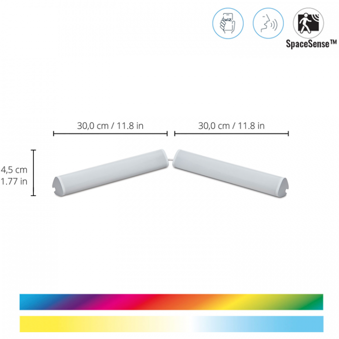 Wiz - Wiz WiFi Light Bar RGB 2-pack