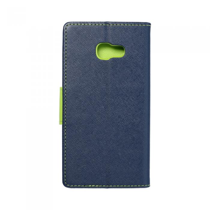 OEM - Fancy Plnboksfodral till Samsung Galaxy A5 2017 navy/lime