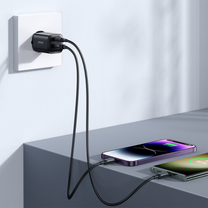 Joyroom - Joyroom PD Vggladdare USB-A/USB-C 30W - Svart