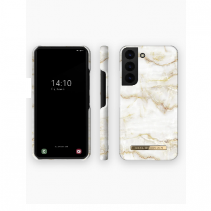 UTGATT1 - Ideal of Sweden Galaxy S22 Skal Fashion - Golden Pearl Marble