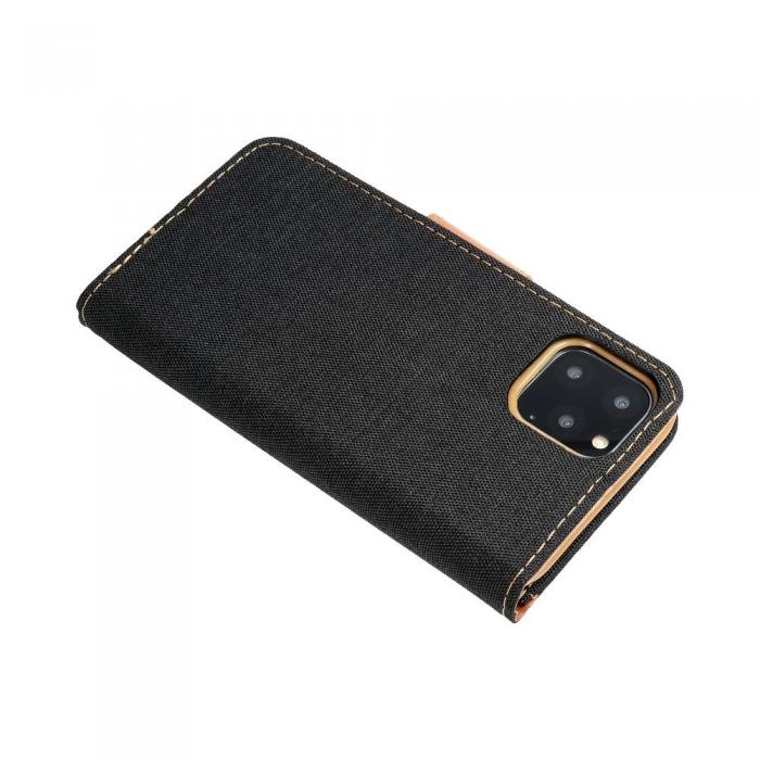 OEM - Galaxy S21 FE Plnboksfodral Canvas Nylon - Svart