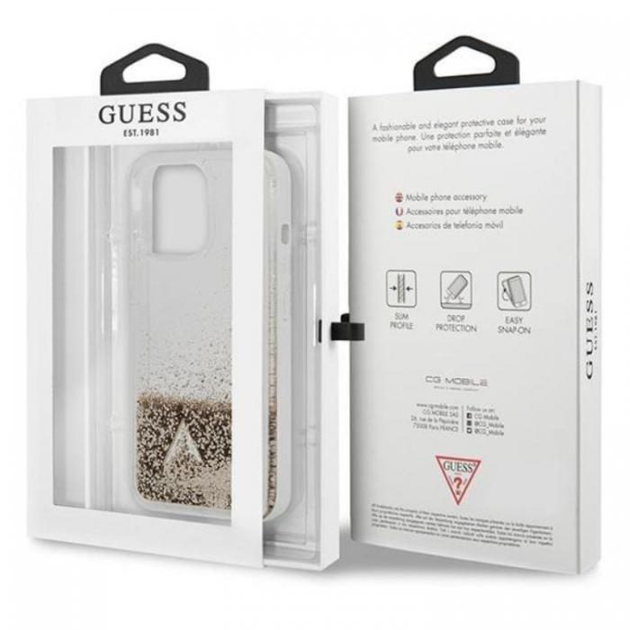 Guess - GUESS iPhone 14 Pro Max Skal Glitter Charms - Guld