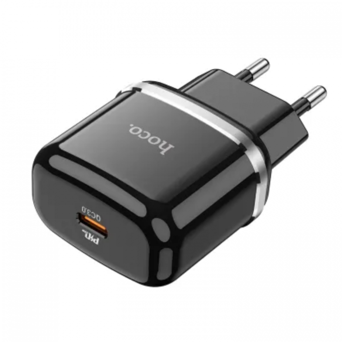 Hoco - Hoco Vggladdare USB-C 20W - Svart