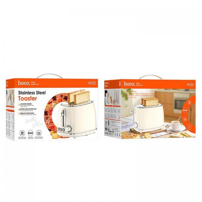 Hoco - Hoco Retro Brdrost 850W HE50 - Milky Vit