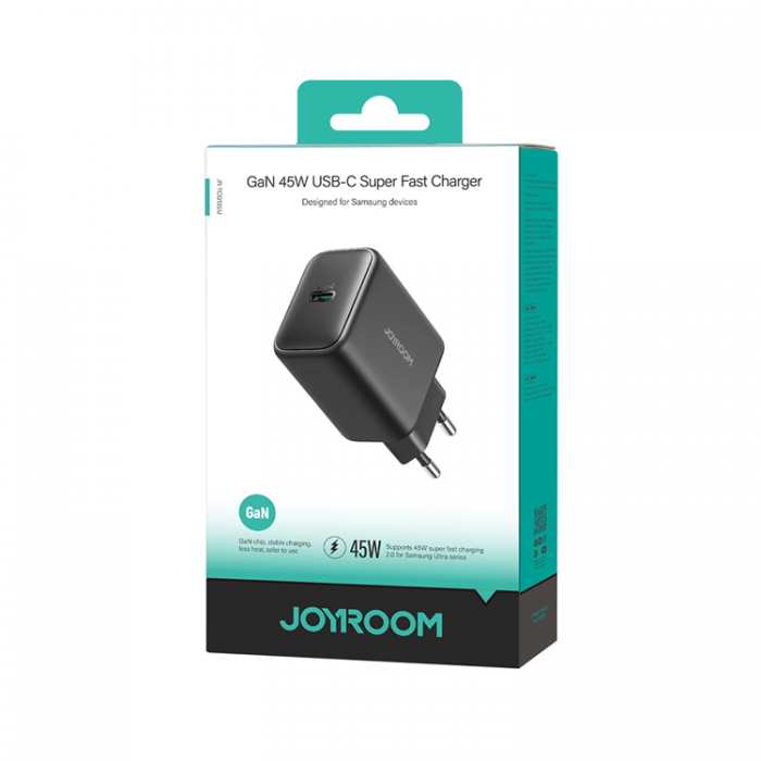 Joyroom - Joyroom Snabbladdare 45W GaN fr Samsung - Svart