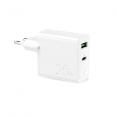 Puro - Puro Snabbladdare 25W Power Delivery USB-A USB-C - Vit