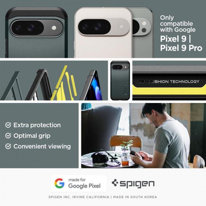 Spigen - Spigen Google Pixel 9/9 Pro Mobilskal Tough Armor - Abyss Grn